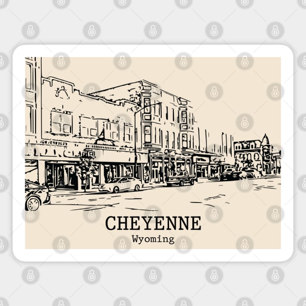 Cheyenne - Wyoming Magnet by Lakeric